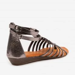 Olivia Miller Cracked Metallic Low Wedge Sandals Newest Arrivals 11 Olivia Miller Cracked Metallic Low Wedge Sandals Newest Arrivals