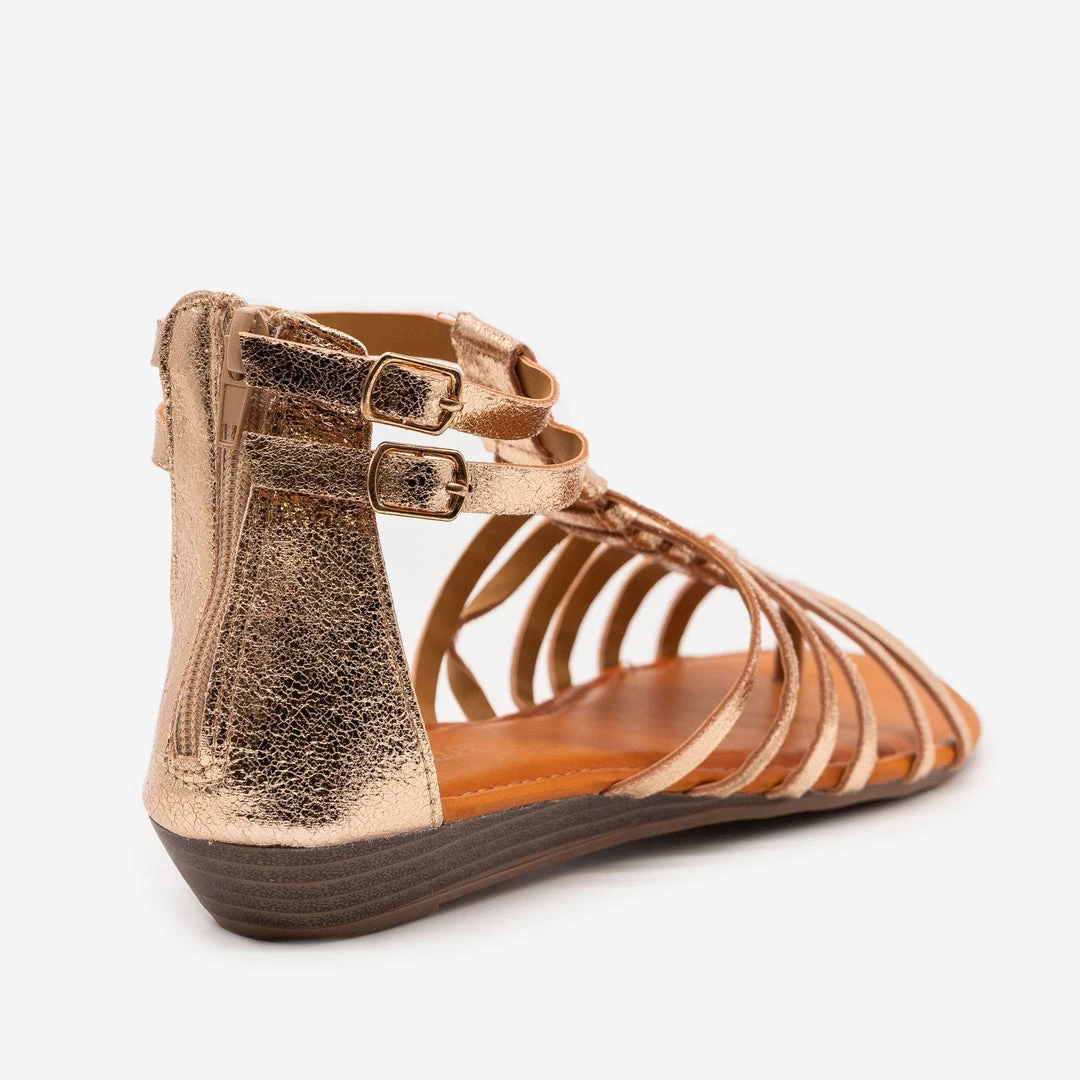 Olivia Miller Cracked Metallic Low Wedge Sandals Newest Arrivals 3 Olivia Miller Cracked Metallic Low Wedge Sandals Newest Arrivals