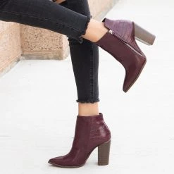 Qupid Shoes Crinkled Pointed Toe Booties Newest Arrivals