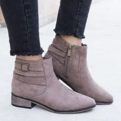 Bamboo Shoes Newest Arrivals Criss Cross Buckle Booties