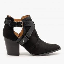 Qupid Shoes Newest Arrivals Criss Cross Buckle Strap Booties