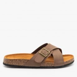 Refresh Newest Arrivals Criss Cross Buckled Cork Slides