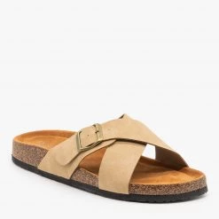 Refresh Newest Arrivals Criss Cross Buckled Cork Slides