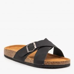 Refresh Newest Arrivals Criss Cross Buckled Cork Slides