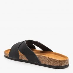 Refresh Newest Arrivals Criss Cross Buckled Cork Slides