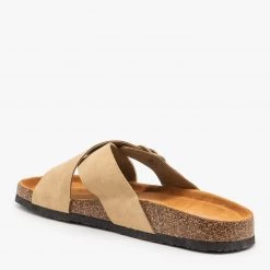 Refresh Newest Arrivals Criss Cross Buckled Cork Slides