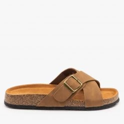 Refresh Newest Arrivals Criss Cross Buckled Cork Slides