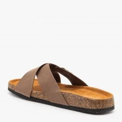 Refresh Newest Arrivals Criss Cross Buckled Cork Slides