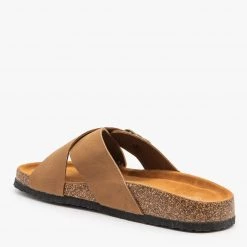 Refresh Newest Arrivals Criss Cross Buckled Cork Slides