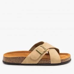 Refresh Newest Arrivals Criss Cross Buckled Cork Slides