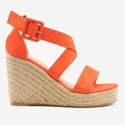Refresh Criss-Cross Buckled Espadrille Wedges Newest Arrivals