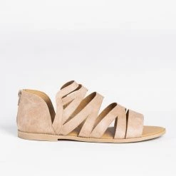 Qupid Shoes Criss Cross Closed Heel Sandals