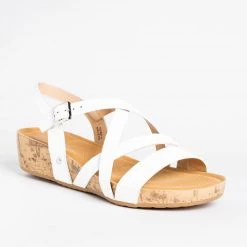 Bella Marie Newest Arrivals Criss Cross Cork Flatform Sandals