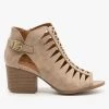 Qupid Shoes Criss Cross Cut-Out Booties