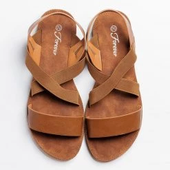 Forever Criss Cross Elastic Strap Sandals