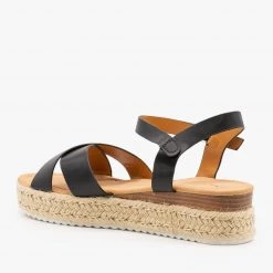 Pazzle Newest Arrivals Criss Cross Espadrille Flatform Sandals