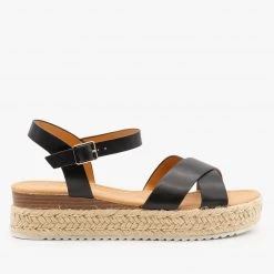Pazzle Newest Arrivals Criss Cross Espadrille Flatform Sandals