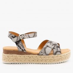 Pazzle Newest Arrivals Criss Cross Espadrille Flatform Sandals