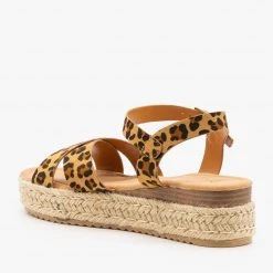 Pazzle Newest Arrivals Criss Cross Espadrille Flatform Sandals