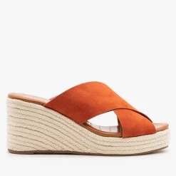 Qupid Shoes Criss-Cross Espadrille Wedges