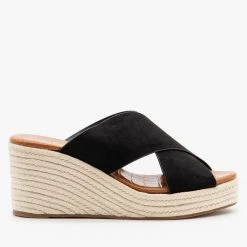 Qupid Shoes Criss-Cross Espadrille Wedges