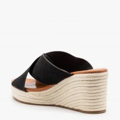 Qupid Shoes Criss-Cross Espadrille Wedges