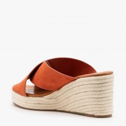 Qupid Shoes Criss-Cross Espadrille Wedges