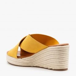 Qupid Shoes Criss-Cross Espadrille Wedges