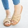 Soda Shoes Criss Cross Rattan Strap Sandals