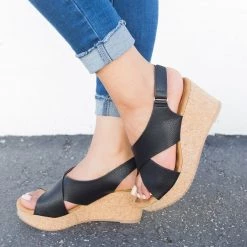 Anna Shoes Criss Cross Slingback Cork Wedges Newest Arrivals 9 Anna Shoes Criss Cross Slingback Cork Wedges Newest Arrivals