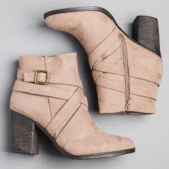 Bamboo Shoes Criss Cross Strap Ankle Bootie Newest Arrivals