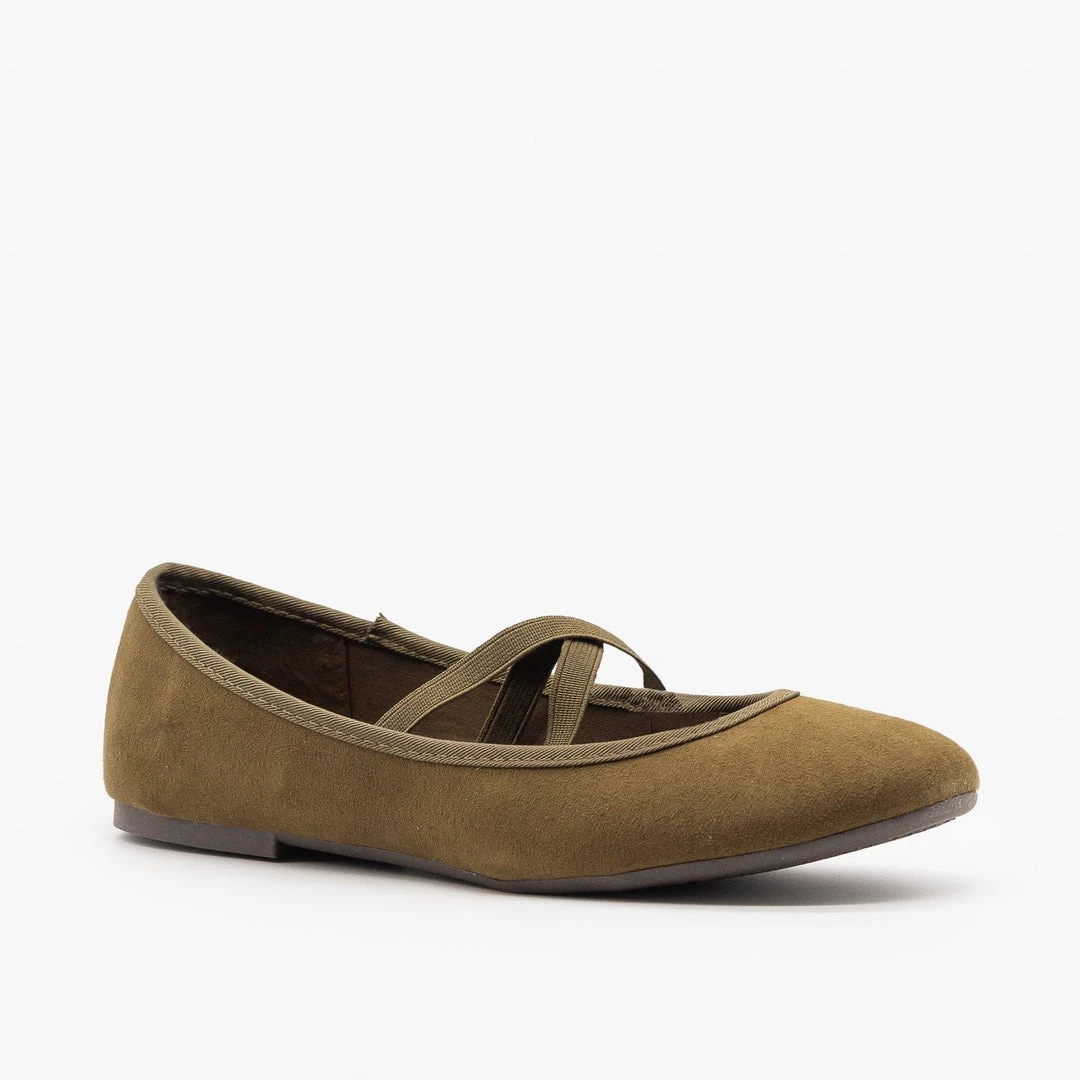 Bamboo Shoes Criss Cross Strap Ballet Flats 7 Bamboo Shoes Criss Cross Strap Ballet Flats