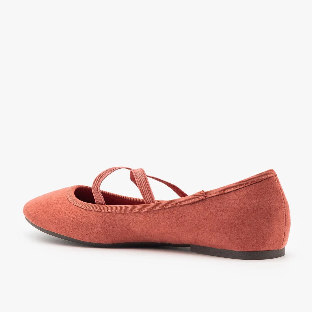 Bamboo Shoes Criss Cross Strap Ballet Flats 3 Bamboo Shoes Criss Cross Strap Ballet Flats