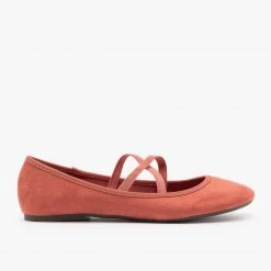 Bamboo Shoes Criss Cross Strap Ballet Flats