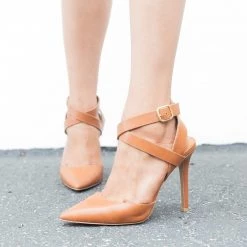 Qupid Shoes Criss-Cross Strap Heels