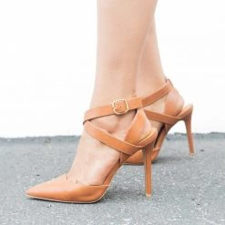 Qupid Shoes Criss-Cross Strap Heels