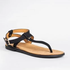 Qupid Shoes Criss Cross Strap Thong Sandals