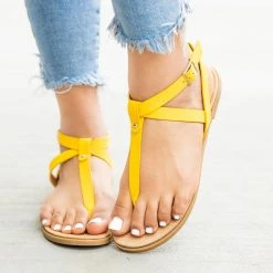 Qupid Shoes Criss Cross Strap Thong Sandals
