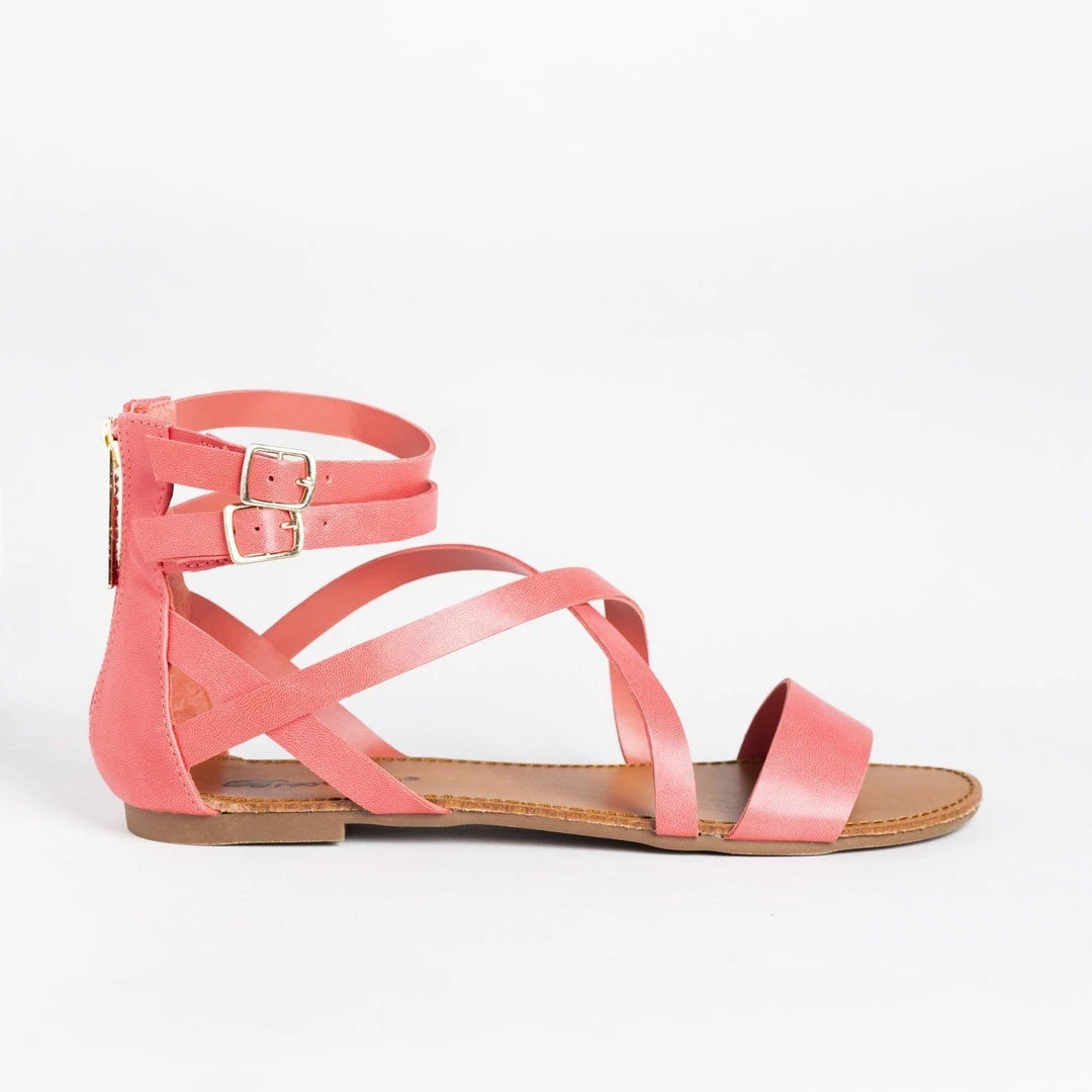 Breckelle's Criss Cross Strappy Gladiator Sandals Newest Arrivals 1 Breckelle's Criss Cross Strappy Gladiator Sandals Newest Arrivals