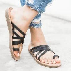 Forever Criss Cross Toe Hold Slip-On Sandals Newest Arrivals 28 Forever Criss Cross Toe Hold Slip-On Sandals Newest Arrivals