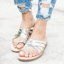 Forever Criss Cross Toe Hold Slip-On Sandals Newest Arrivals 32 Forever Criss Cross Toe Hold Slip-On Sandals Newest Arrivals