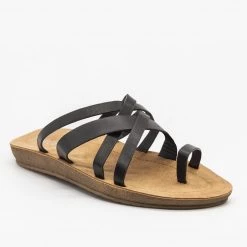 Forever Criss Cross Toe Hold Slip-On Sandals Newest Arrivals 20 Forever Criss Cross Toe Hold Slip-On Sandals Newest Arrivals