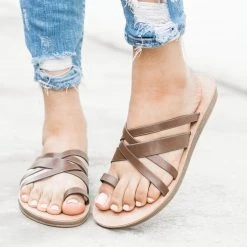 Forever Criss Cross Toe Hold Slip-On Sandals Newest Arrivals 24 Forever Criss Cross Toe Hold Slip-On Sandals Newest Arrivals