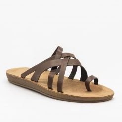 Forever Criss Cross Toe Hold Slip-On Sandals Newest Arrivals 18 Forever Criss Cross Toe Hold Slip-On Sandals Newest Arrivals