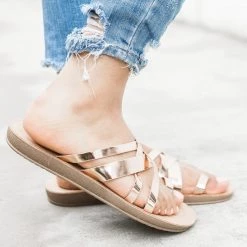 Forever Criss Cross Toe Hold Slip-On Sandals Newest Arrivals 26 Forever Criss Cross Toe Hold Slip-On Sandals Newest Arrivals
