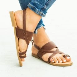 Fashion Focus Criss Cross Toe Loop Sandals