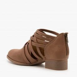 City Classified Shoes Newest Arrivals Crisscross Ankle Heel Booties