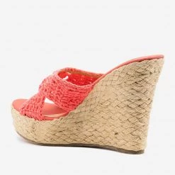 Olivia Miller Crochet Espadrille Wedges