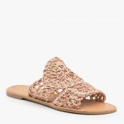 Qupid Shoes Crocheted Summer Sandals