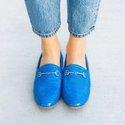 Mata Crocodile Low Heel Loafers